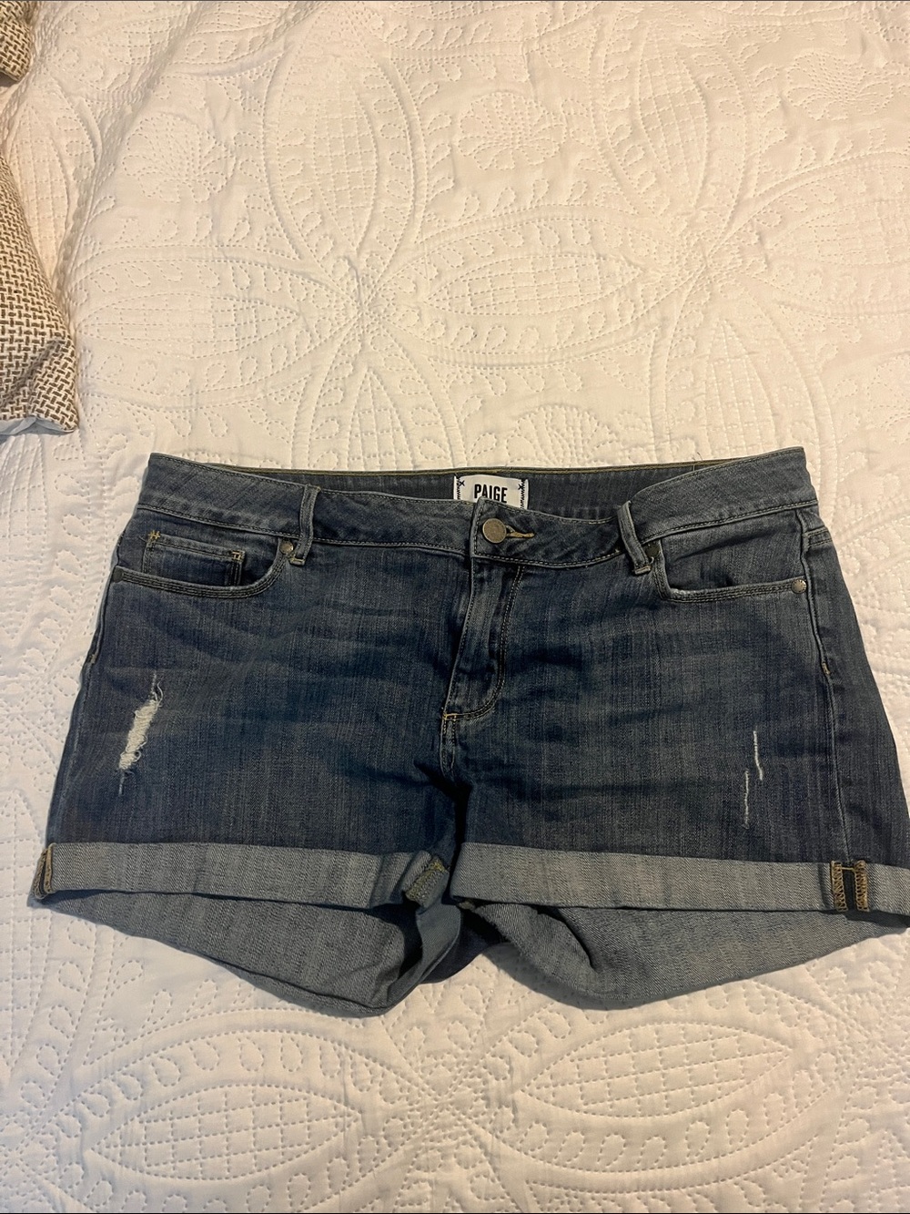 Paige Size 30 cuffed denim shorts